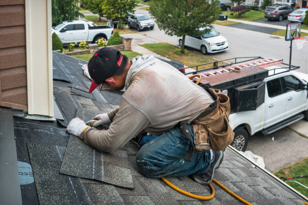 Professional Roofing technician working in Harpswell, ME